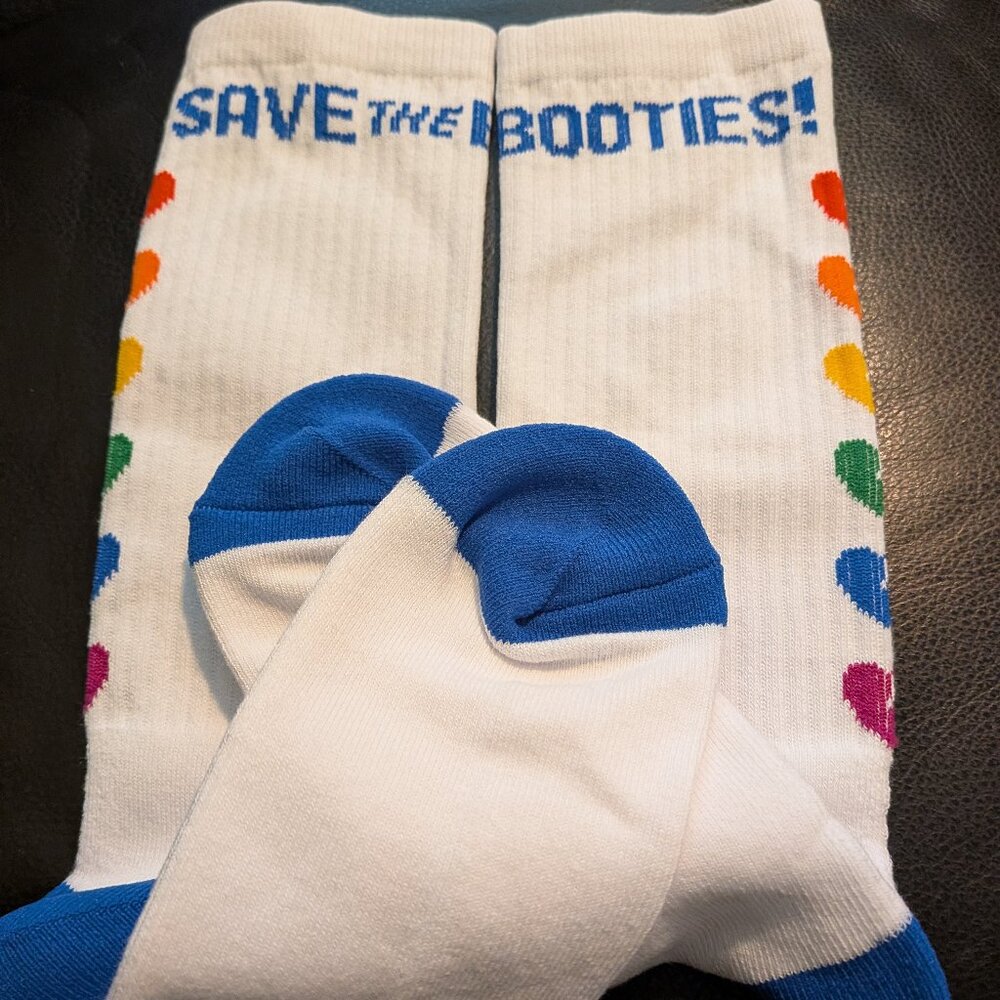 Save The Booties! Calf Socks Pride Cancer Awareness